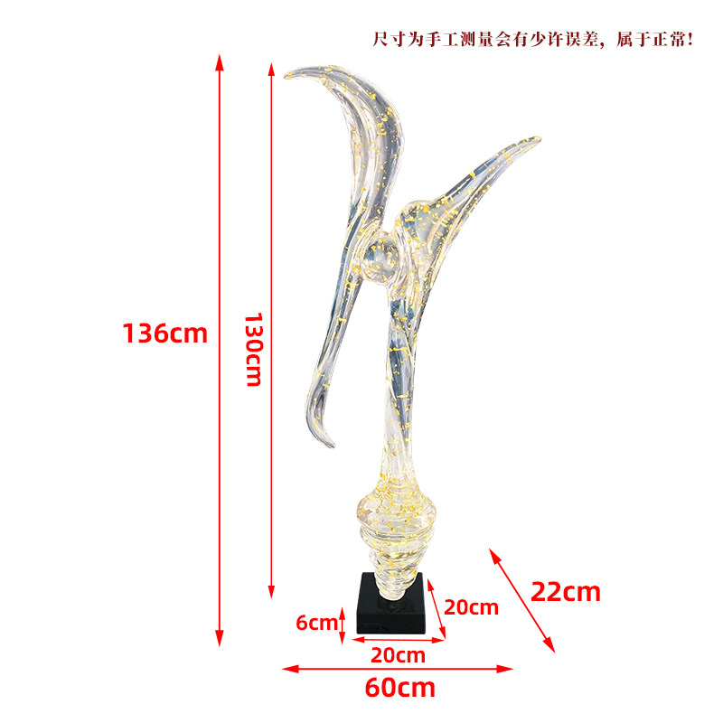 Abstract Transparent Resin Art Ornament Hotel Sales Office Clubhouse Floor Sculpture Home Living Room Entrance Decoration