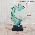 Abstract Transparent Resin Art Ornament Hotel Sales Office Clubhouse Floor Sculpture Home Living Room Entrance Decoration