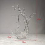Modern luxury transparent resin foam ornament, large floor standing sculpture, hotel living room, foyer, model room artwork