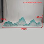 Modern Creative Transparent Resin Rockery Sculpture Hotel Lobby Sales Office Landscape Ornaments Ice and Snow Mountain Floor Decoration
