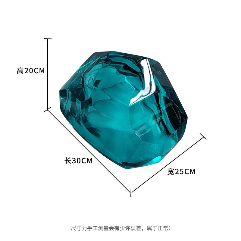 Transparent resin luminous landscape stone sculpture villa courtyard hotel pool model room floor soft decoration ornament