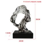 Modern Creative Abstract Ornaments Hotel Sales Office Villa Living Room Transparent Resin Sculpture Entrance Art Decoration