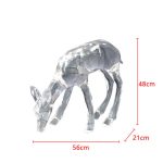 Transparent Crystal Deer Sculpture Large Hotel Sales Office Square Garden Staircase Resin Decoration Floor Decoration
