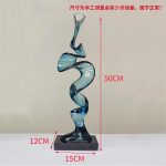 Creative model room, transparent resin sculpture, living room, desktop home, entrance niche, vertical high ornament, abstract decoration