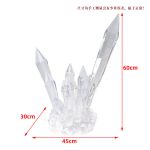 Transparent resin crystal simulation ice cone ornament, shopping mall, amusement park, snow mountain scenery, luminous ice pillar sculpture decoration