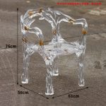 Light Luxury Creative Transparent Chair Hotel Restaurant Villa Home Furnishings High end Original Design Art Backrest Armrest Dining Chair