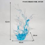 Modern luxury transparent resin foam ornament, large floor standing sculpture, hotel living room, foyer, model room artwork