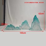 Modern Creative Transparent Resin Rockery Sculpture Hotel Lobby Sales Office Landscape Ornaments Ice and Snow Mountain Floor Decoration