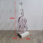 Modern musical instrument ornaments villa bar music table living room transparent resin tabletop decoration sculpture artwork