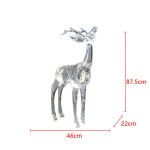 Transparent Crystal Deer Sculpture Large Hotel Sales Office Square Garden Staircase Resin Decoration Floor Decoration
