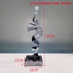 Creative model room, transparent resin sculpture, living room, desktop home, entrance niche, vertical high ornament, abstract decoration