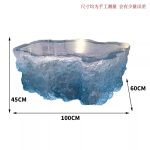 Light luxury creative transparent resin tea table, villa living room, model room, high-end designer, artistic crystal round table