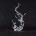 Modern luxury transparent resin foam ornament, large floor standing sculpture, hotel living room, foyer, model room artwork