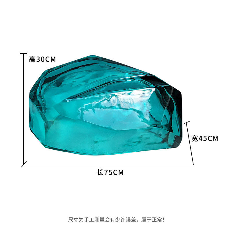 Transparent resin luminous landscape stone sculpture villa courtyard hotel pool model room floor soft decoration ornament