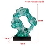 Modern Creative Abstract Ornaments Hotel Sales Office Villa Living Room Transparent Resin Sculpture Entrance Art Decoration