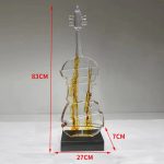 Modern musical instrument ornaments villa bar music table living room transparent resin tabletop decoration sculpture artwork