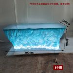 Transparent resin glacier bar counter table custom hotel living room home tea table high-end luminous island design