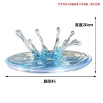 Transparent resin water droplet spray sculpture hotel large floor decoration villa living room entrance decoration art hanging decoration