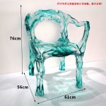 Light Luxury Creative Transparent Chair Hotel Restaurant Villa Home Furnishings High end Original Design Art Backrest Armrest Dining Chair