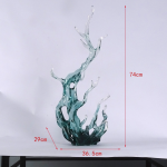 Modern luxury transparent resin foam ornament, large floor standing sculpture, hotel living room, foyer, model room artwork