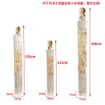 Transparent gold foil lion landing ornament Pixiu tie horse stake pillar Hotel sales office Villa wealth attraction Town house sculpture