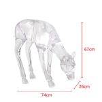 Transparent Crystal Deer Sculpture Large Hotel Sales Office Square Garden Staircase Resin Decoration Floor Decoration