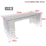 Light luxury transparent resin crystal island table, clubhouse, villa beauty salon, designer’s creative glacier tea table customization
