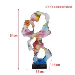 Abstract the Taihu Lake Stone Sculpture Hotel Lobby Sample Room Villa porch Transparent resin soft decoration artwork