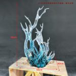 Modern luxury transparent resin foam ornament, large floor standing sculpture, hotel living room, foyer, model room artwork