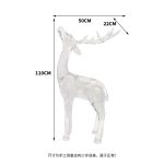 Transparent Crystal Deer Sculpture Large Hotel Sales Office Square Garden Staircase Resin Decoration Floor Decoration