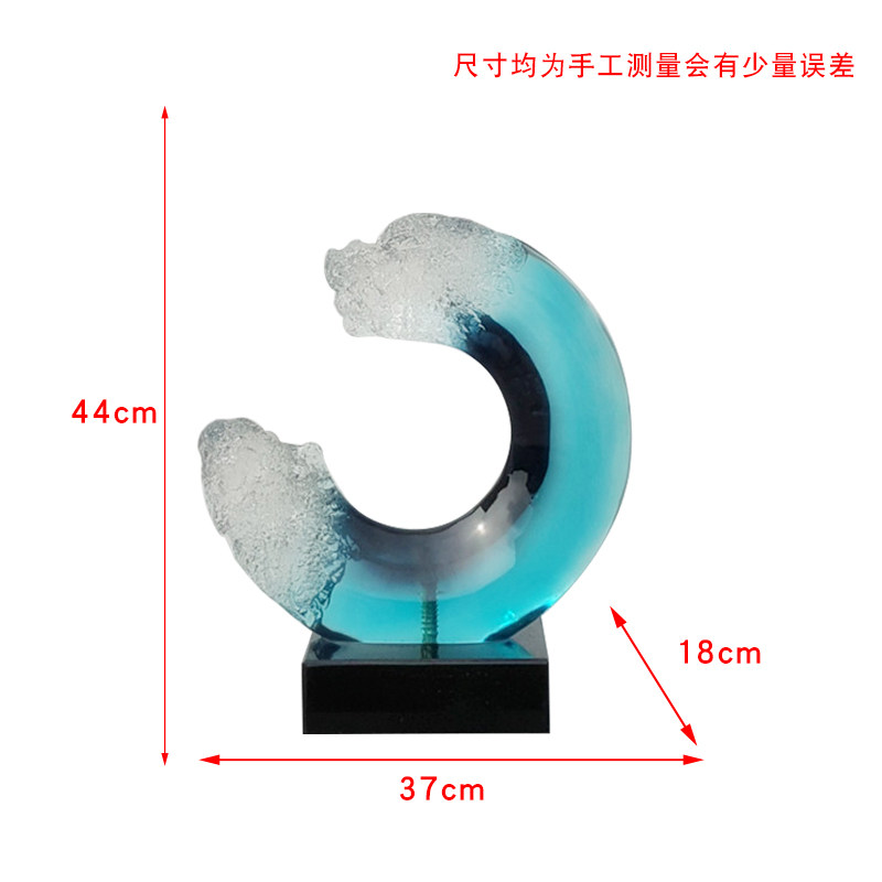 Modern minimalist transparent resin entrance decoration, hotel sales office, clubhouse, home decor, living room decoration, art sculpture