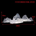 Transparent resin rockery sculpture imitating glass handicrafts, hotel lobby landscape, large mountain shaped ornaments, floor installation