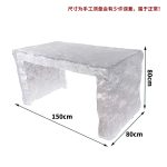 Light luxury transparent resin crystal island table, clubhouse, villa beauty salon, designer’s creative glacier tea table customization