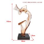 Abstract Transparent Resin Art Ornament Hotel Sales Office Clubhouse Floor Sculpture Home Living Room Entrance Decoration