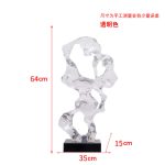 Abstract the Taihu Lake Stone Sculpture Hotel Lobby Sample Room Villa porch Transparent resin soft decoration artwork