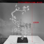 Hotel lobby abstract transparent tree hanging sculpture welcoming guests pine resin ornaments villa large soft decoration artwork