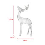 Transparent Crystal Deer Sculpture Large Hotel Sales Office Square Garden Staircase Resin Decoration Floor Decoration