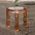 Modern minimalist transparent resin bench, living room, study, home office, business negotiation, light luxury crystal pedestal chair