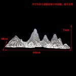 Transparent resin rockery sculpture imitating glass handicrafts, hotel lobby landscape, large mountain shaped ornaments, floor installation