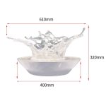 Transparent resin water droplet spray sculpture hotel large floor decoration villa living room entrance decoration art hanging decoration