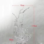 Modern luxury transparent resin foam ornament, large floor standing sculpture, hotel living room, foyer, model room artwork
