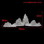 Modern Creative Transparent Resin Rockery Sculpture Hotel Lobby Sales Office Landscape Ornaments Ice and Snow Mountain Floor Decoration