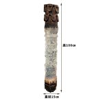 Transparent resin ceiling hanging wooden columns, sculptures, hotel sales offices, villas, aerial hanging art ornaments