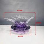 Transparent resin water droplet spray sculpture hotel large floor decoration villa living room entrance decoration art hanging decoration