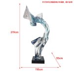 Abstract Transparent Resin Art Ornament Hotel Sales Office Clubhouse Floor Sculpture Home Living Room Entrance Decoration