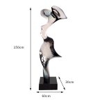Modern abstract transparent resin sculpture, large floor standing ornament, hotel lobby, sales office, corridor decoration artwork