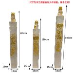 Transparent gold foil lion landing ornament Pixiu tie horse stake pillar Hotel sales office Villa wealth attraction Town house sculpture