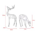 Transparent Crystal Deer Sculpture Large Hotel Sales Office Square Garden Staircase Resin Decoration Floor Decoration