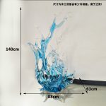 Modern luxury transparent resin foam ornament, large floor standing sculpture, hotel living room, foyer, model room artwork