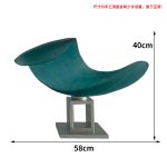 Modern minimalist hotel entrance foyer soft decoration with a high-end feel, niche transparent ornaments, resin sculptures, and artworks